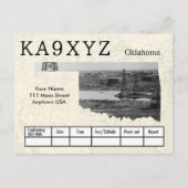 Your Photo Oklahoma Shapes切り出しカスタムQSL ポストカード (正面)