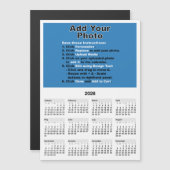Your photo on 5x7 Mini Calendar Magnet Template マグネット招待状 (正面/裏面)