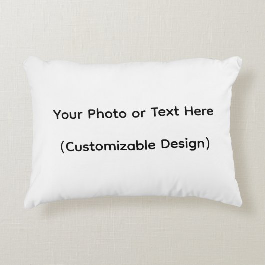 Your Photo or Text Here (Customizable Design) アクセントクッション (正面)