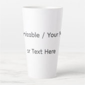 Your Photo or Text Here (Customizable Design) カフェラテマグ (正面)