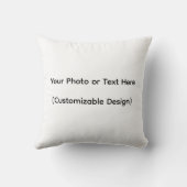 Your Photo or Text Here (Customizable Design) クッション (裏面)