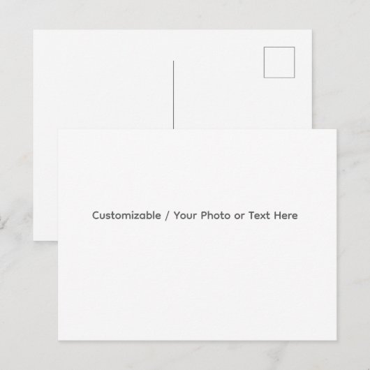 Your Photo or Text Here (Customizable Design) シーズンポストカード (正面/裏面)