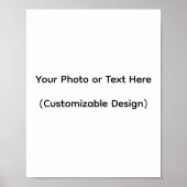 Your Photo or Text Here (Customizable Design) ポスター (正面)