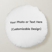 Your Photo or Text Here (Customizable Design) ラウンドクッション (裏面)