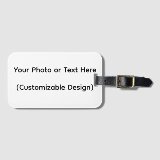Your Photo or Text Here (Customizable Design) ラゲッジタグ (正面横)