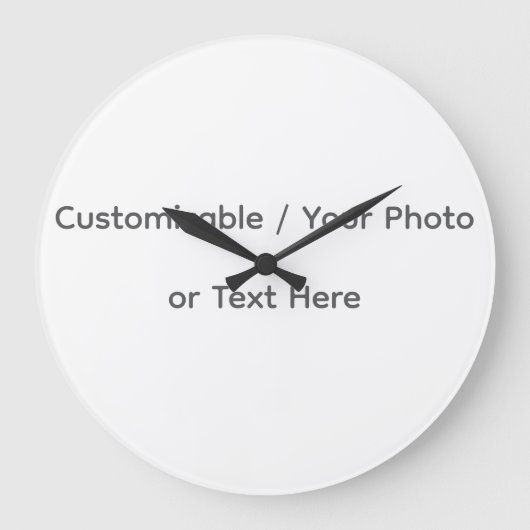 Your Photo or Text Here (Customizable Design) ラージ壁時計 (正面)
