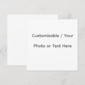 Your Photo or Text Here (Customizable Design) 招待状 (正面/裏面)