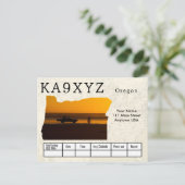 Your Photo Oregon Shapes切り出しカスタムQSL ポストカード (スタンド正面)