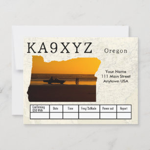 Your Photo Oregon Shapes切り出しカスタムQSL ポストカード