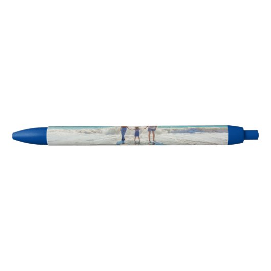 Your Photo Pen Gift with Custom Text Name 青ボールペン (正面)