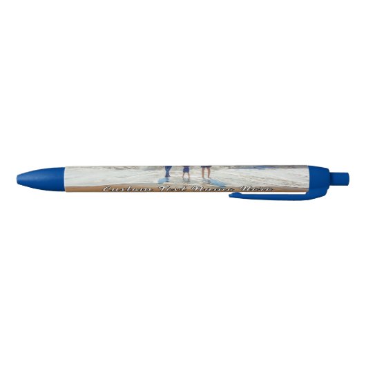 Your Photo Pen Gift with Custom Text Name 青ボールペン (ボトム)