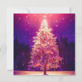YOUR Photo Pink エレガント Christmas Card 招待状 (裏面)