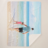 Your Photo Sherpaブランケットとカスタム文字 シェルパブランケット (正面)