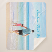 Your Photo Sherpaブランケットとカスタム文字 シェルパブランケット (正面)