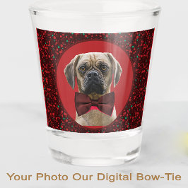 YOUR PHOTO Stylish Christmas Pet for Dog Lover Mom ショットグラス