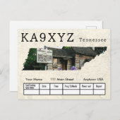 Your Photo Tennesseeシェイプ切り出しカスタムQSL ポストカード (正面/裏面)