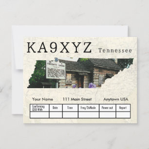 Your Photo Tennesseeシェイプ切り出しカスタムQSL ポストカード