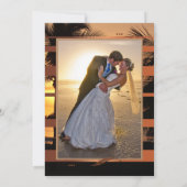 Your Photo Tropic Sunsetビーチサンキューカード 招待状 (裏面)