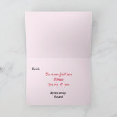 YOUR photo Valentine's Day Firstキス カード (内部)