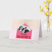 YOUR photo Valentine's Day Firstキス カード (黄色い花)