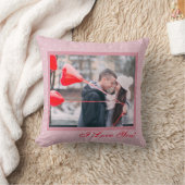 Your Photo Valentine's Day Pink White水玉模様 クッション (ブランケット)