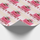 YOUR photo Valentines Red and Pink Envelopeの追加 ラッピングペーパー (角)