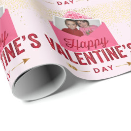 YOUR photo Valentines Red and Pink Envelopeの追加 ラッピングペーパー