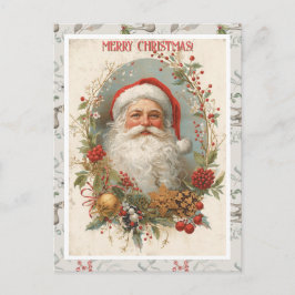Your Photo Vintage Modern Rustic Deer Christmas  シーズンポストカード