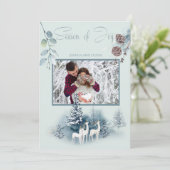 Your Photo Water color Woodland Deer 招待状 (スタンド正面)