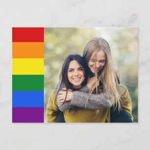 YOUR Photo with Rainbow Flagはがき ポストカード