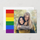 YOUR Photo with Rainbow Flagはがき ポストカード (正面/裏面)