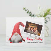 Your Photo With Snowy格言Happy Holidays シーズンカード (スタンド正面)