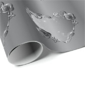 Your PhotoMemorial/Any Anniversary Silveryハート ラッピングペーパー (ロールコーナー)