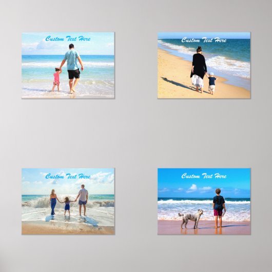 Your Photosお気に入りの Wall Art Set with カスタム Photos文字 (正面)