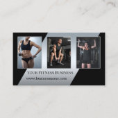 Your Photosシルバーブラックパーソナルトレーナー 名刺 (正面)