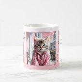 Your Photos おもしろい Cat Sweet Pink コーヒーマグカップ (中央)