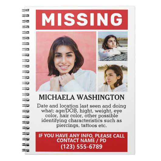 YOUR Photos & 恋しく思文字 ノートブック (正面)