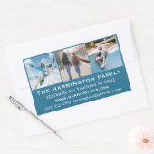 YOUR photos, 文字とカラーカスタムスタンプ 長方形シール (封筒)