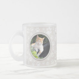 Your Photos Cat Memorial Paw Prints Sand Mug フロストグラスマグカップ