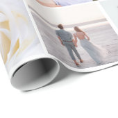 Your Photos Custom Collage Grid Heart Modern ラッピングペーパー (ロールコーナー)