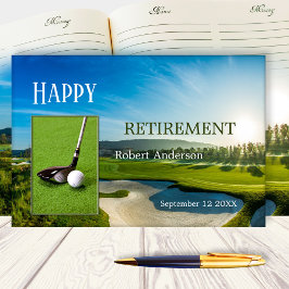 Your Photos Golf Retirement Guest Book ゲストブック