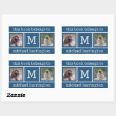 YOUR PHOTOS, NAME & MONOGRAMスタンプ 長方形シール (シート)