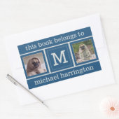 YOUR PHOTOS, NAME & MONOGRAMスタンプ 長方形シール (封筒)