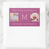 YOUR PHOTOS, NAME & MONOGRAMスタンプ 長方形シール (バッグ)