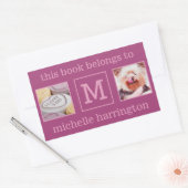 YOUR PHOTOS, NAME & MONOGRAMスタンプ 長方形シール (封筒)