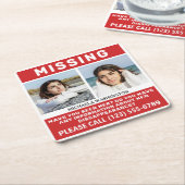 YOUR Photos & Photos "PERSON"恋しく思紙コースター スクエアペーパーコースター (アングル)