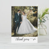 Your Photos Script 結婚 Black and White's サンキューカード (スタンド正面)