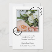 Your Photos Script 結婚 Black and White's サンキューカード (裏面)