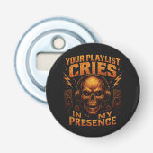 Your Playlist Cries Skull Headphone Music 栓抜き (正面)