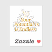 Your Potential Is Endless Dove Gold Motivation シール (シート)